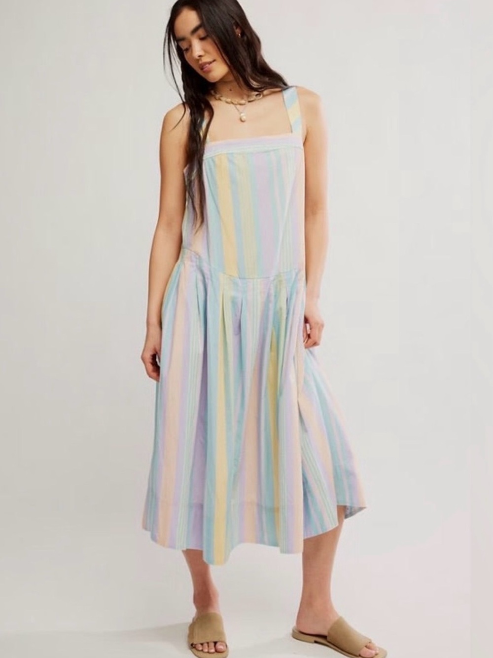 Pastel Free People Primavera Stripe Midi